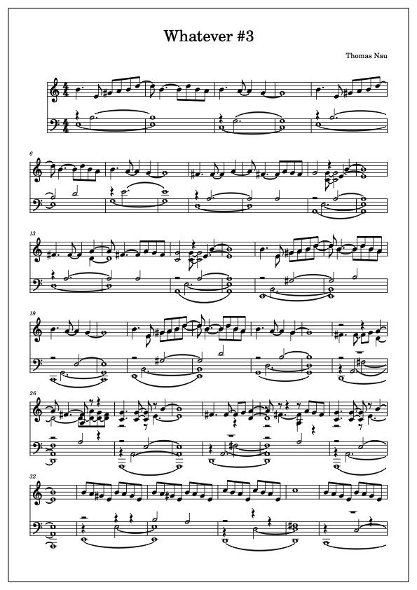 Whatever #3 sheet music preview